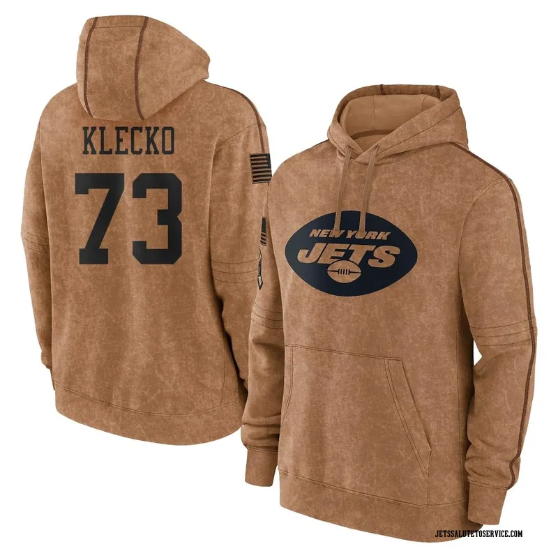 Men's Joe Klecko New York Jets Brown 2023 Salute To Service Club Pullover Hoodie